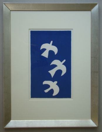 Lithographie Braque - Trois Oiseaux