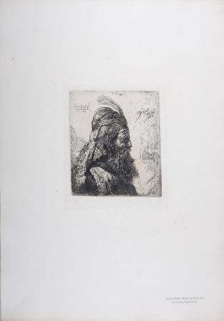 Heliogravüre Rembrandt - Troisième tête orientale