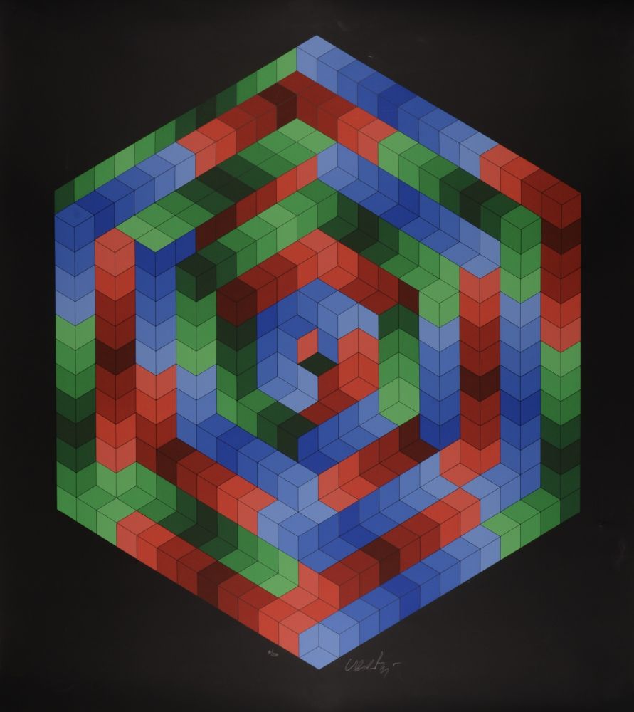 Siebdruck Vasarely - Tsiga, 1973 - Hand-signed