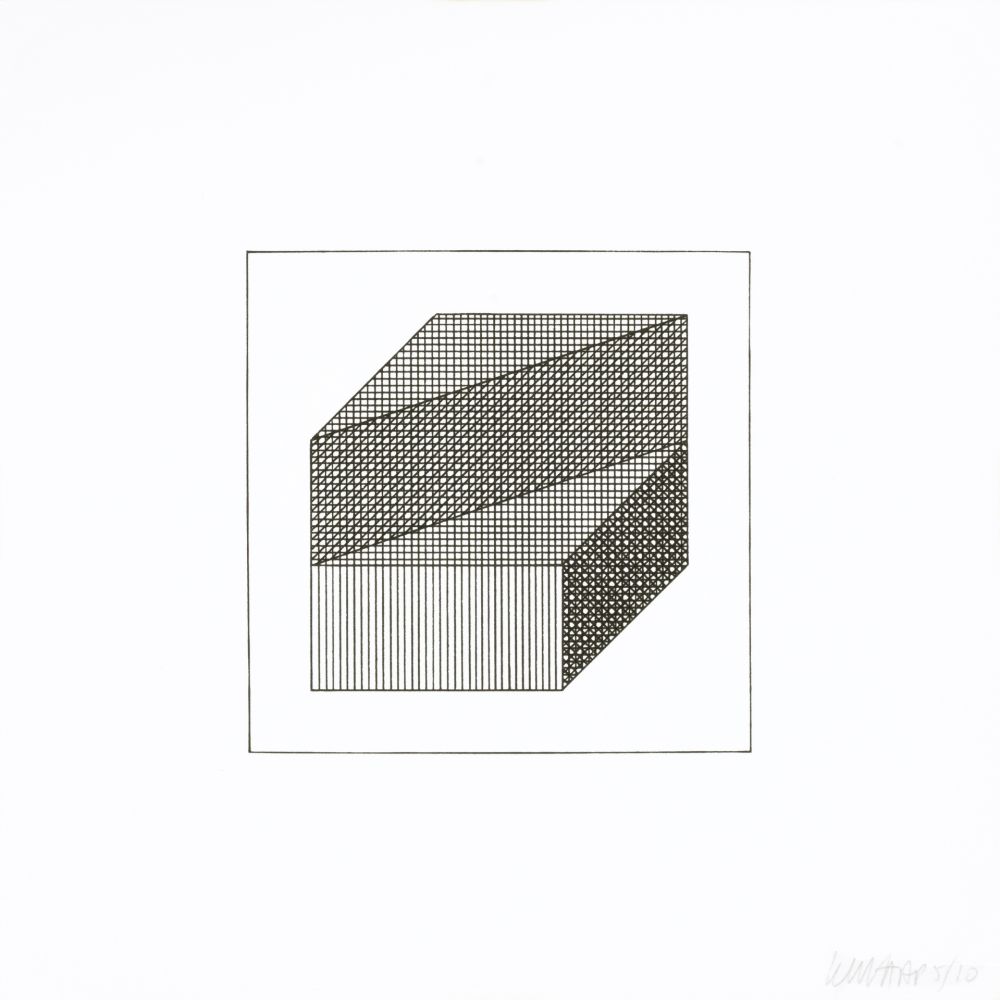 Siebdruck Lewitt - Twelve Forms Derived From a Cube 08