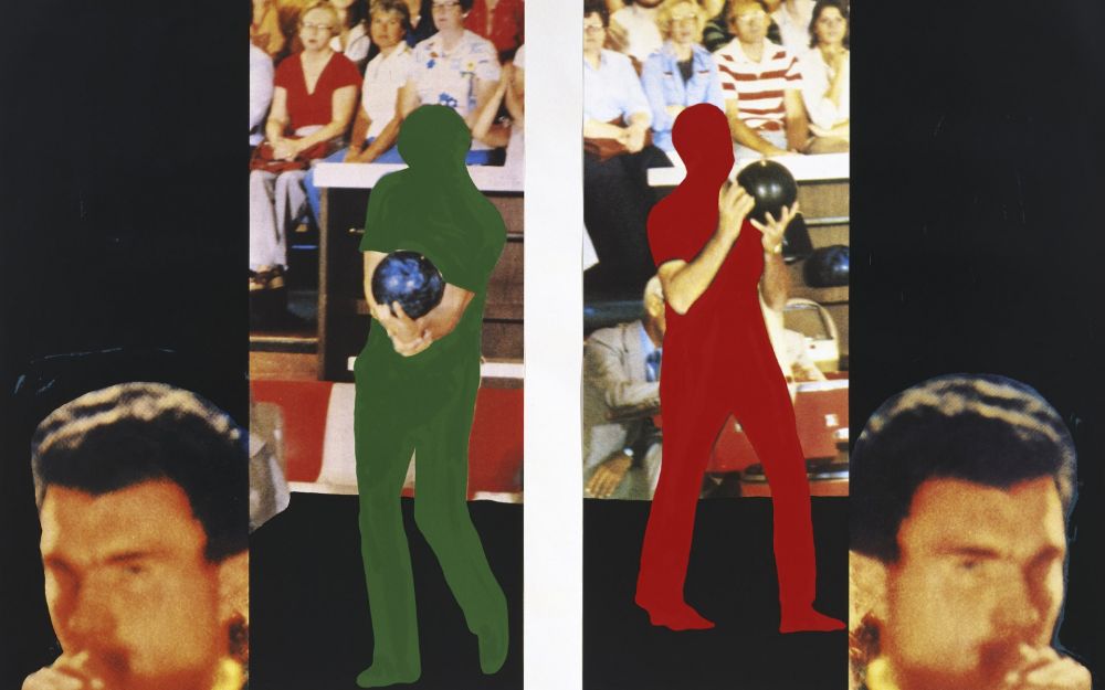 Lithographie Baldessari - Two bowlers (with questioning person)