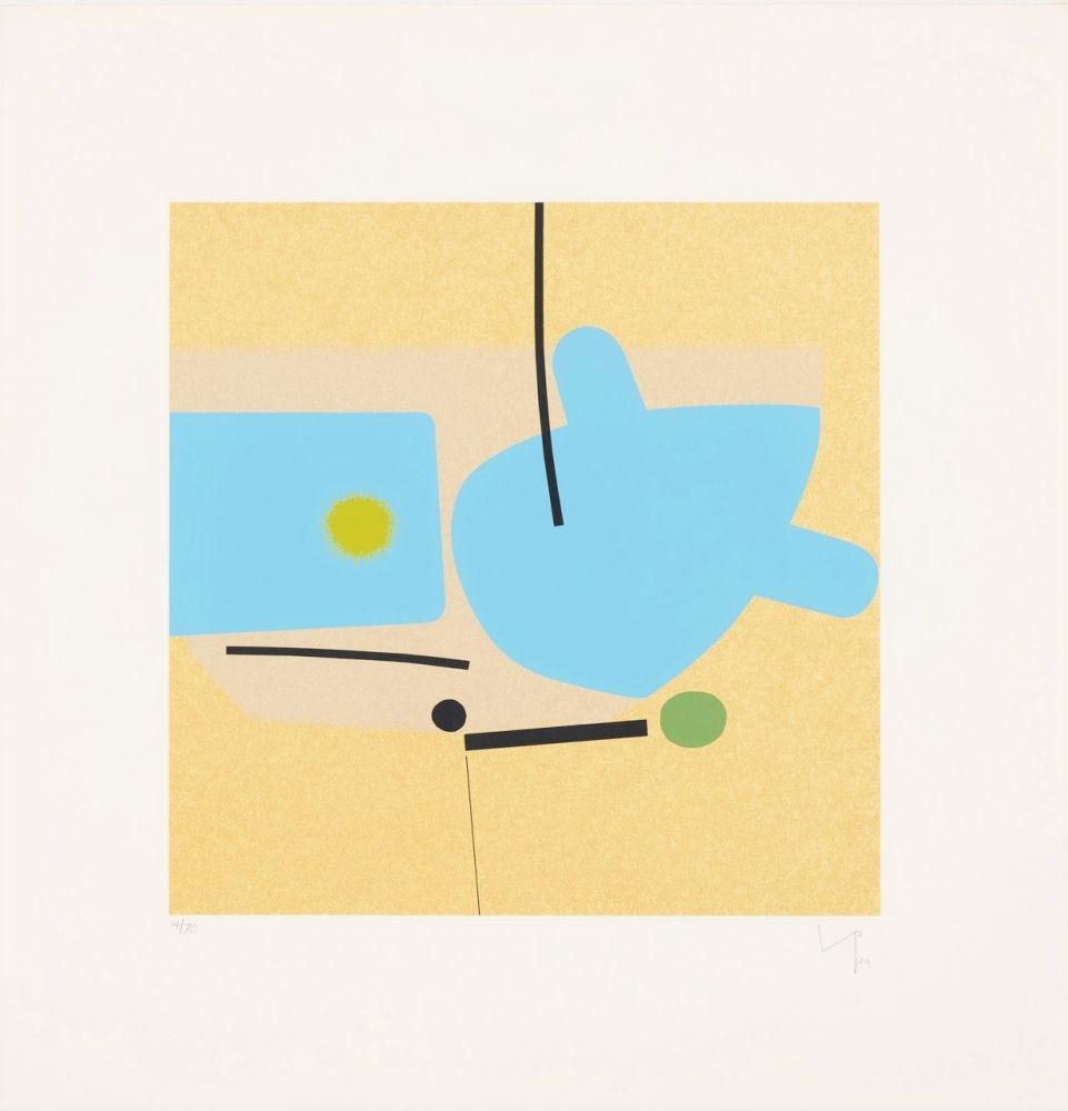Siebdruck Pasmore - Two Images (Blue)