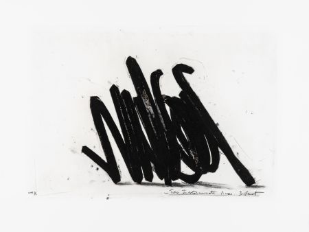 Radierung Venet - Two indeterminate lines 02