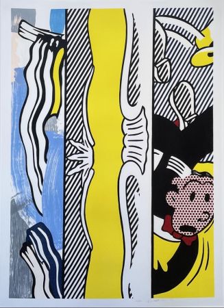 Holzschnitt Lichtenstein - Two Paintings: Dagwood from the Paintings Series