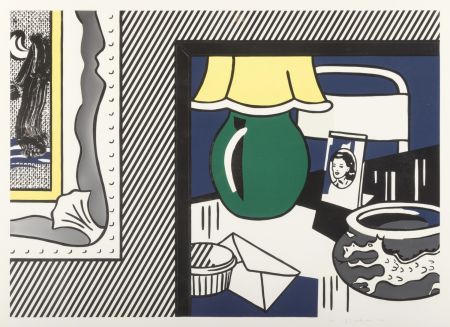 Multiple Lichtenstein - Two Paintings: Green Lamp, from Painting Series