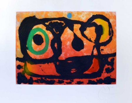 Stich Miró - Tête au soleil couchant