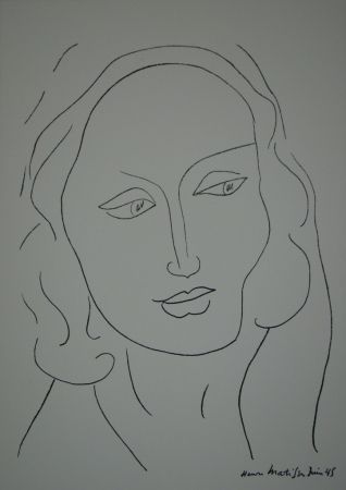 Lithographie Matisse - Tête de Femme