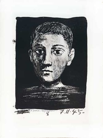 Lithographie Picasso - Tête de jeune garçon