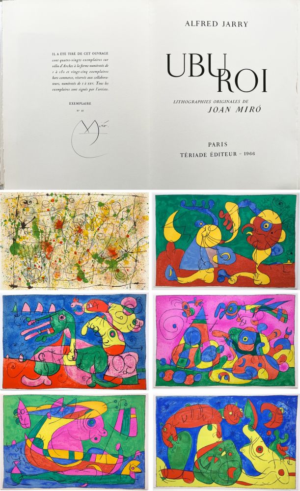 Lithographie Miró - UBU ROI. 13 Lithographies originales en couleurs (1966)