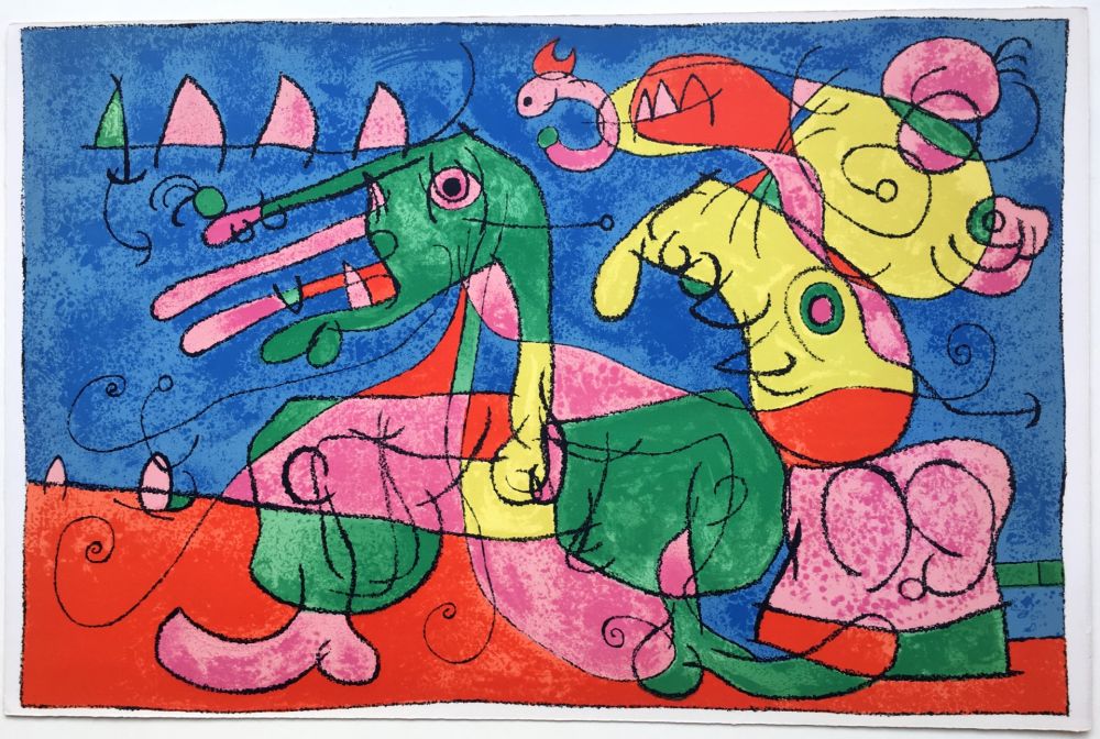 Lithographie Miró - UBU ROI : CHEZ LE TZAR (1966).