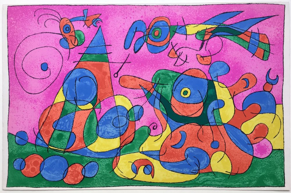 Lithographie Miró - UBU ROI : LA MERE UBU ET LE TZAR (1966).
