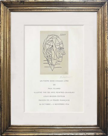 Lithographie Picasso - Un poème dans chaque livre (Paul Eluard)