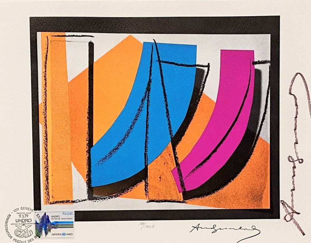 Lithographie Warhol - UN Stamp