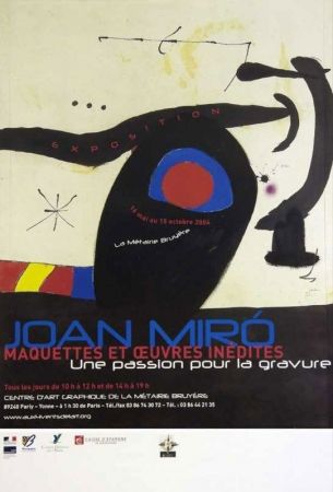 Plakat Miró - Une passion pour la gravure