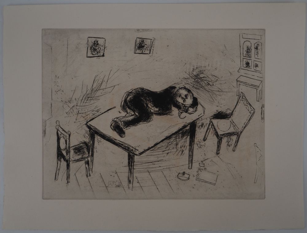 Stich Chagall - Une sieste spartiate, (Tchitchikov couchait au bureau)