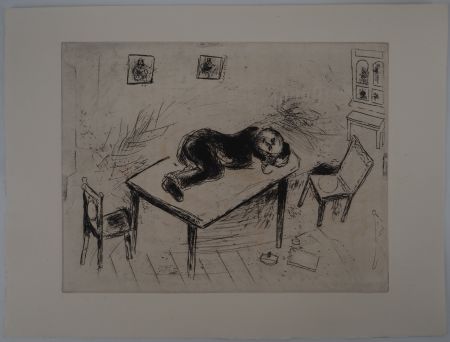 Stich Chagall - Une sieste spartiate, (Tchitchikov couchait au bureau)