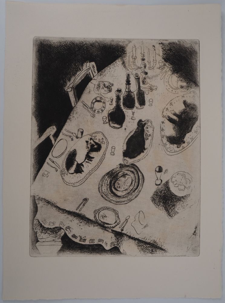 Stich Chagall - Une table de fête (La table chargée de victuailles)