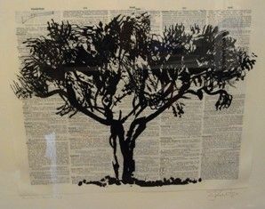 Linolschnitt Kentridge - Universal Archive Tree D