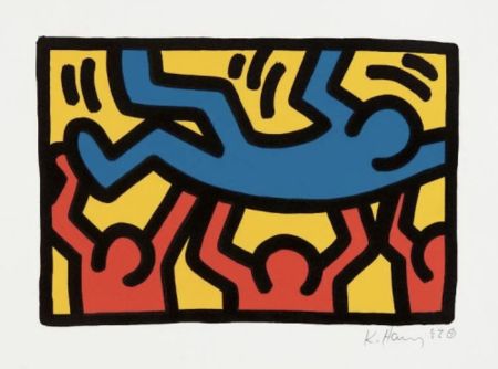 Lithographie Haring - Untitled