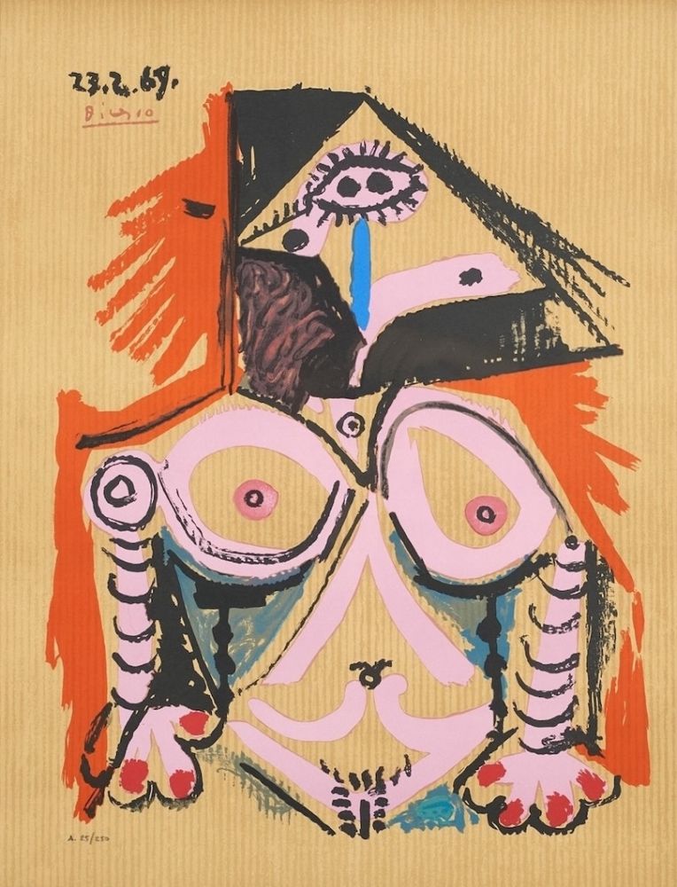 Lithographie Picasso - Untitled (23.2.69)