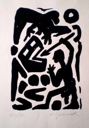 Lithographie Penck - Untitled 6