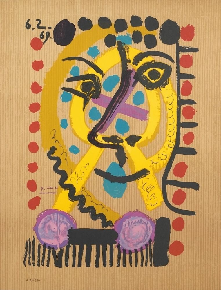 Lithographie Picasso - Untitled (6.2.69)