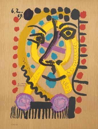 Lithographie Picasso - Untitled (6.2.69)