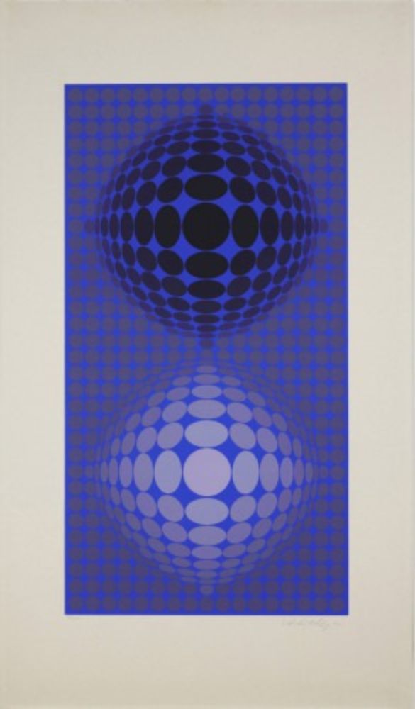 Siebdruck Vasarely - Untitled (Dual Spheres)