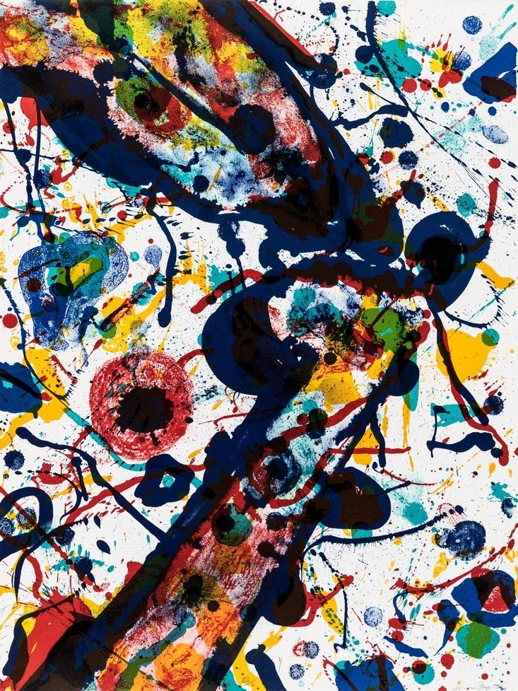 Lithographie Francis - Untitled (Poèmes dans le ciel) L 269