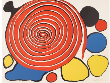 Lithographie Calder - Untitled (Red Spiral)