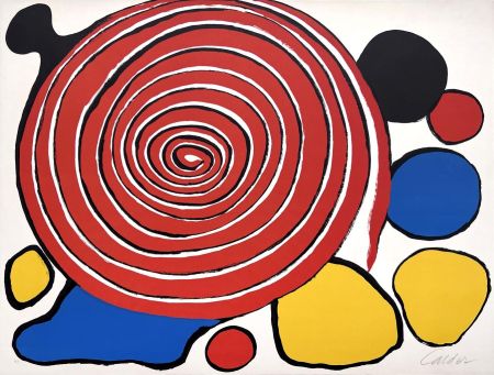Lithographie Calder - Untitled (Red Spiral)