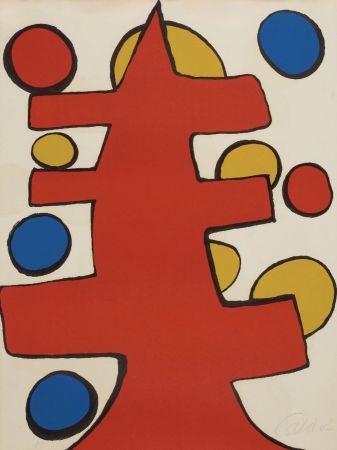 Lithographie Calder - Untitled (Red Tree)