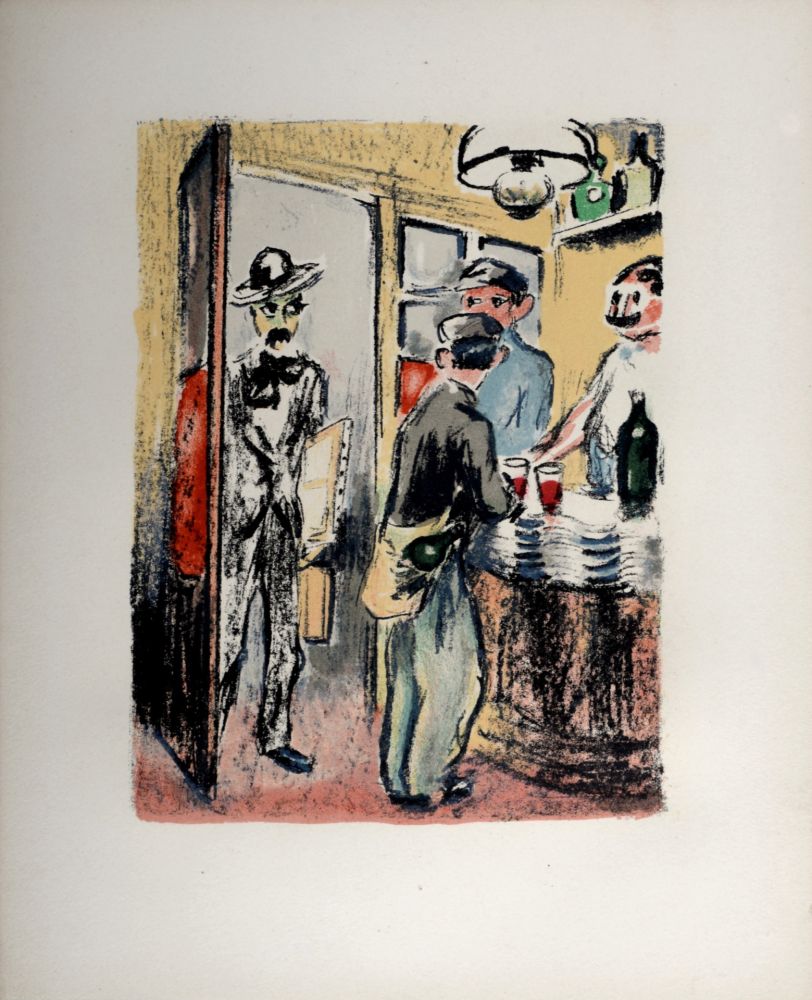 Lithographie Van Dongen - Utrillo… Litrillo… Deux êtres luttaient en lui, 1949