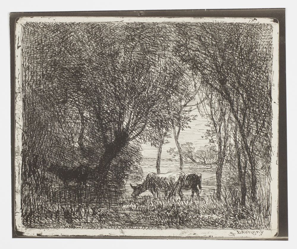 Keine Technische Daubigny - Vaches sous Bois (Cows in the Woods, Cows under Trees)