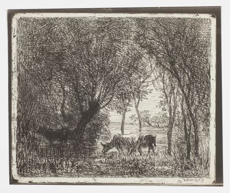 Keine Technische Daubigny - Vaches sous Bois (Cows in the Woods, Cows under Trees)