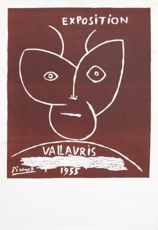Linolschnitt Picasso - Vallauris 55