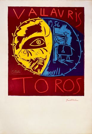 Linolschnitt Picasso - Vallauris 56