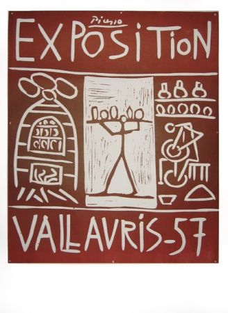Linolschnitt Picasso - Vallauris 57