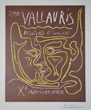 Linolschnitt Picasso - Vallauris Exhibition - B1850