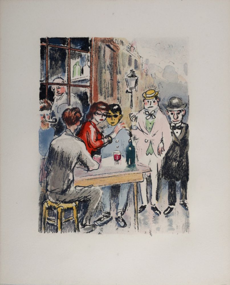 Lithographie Van Dongen - Van Dongen, Fernande, Picasso, Apollinaire et Max Jacob, 1949