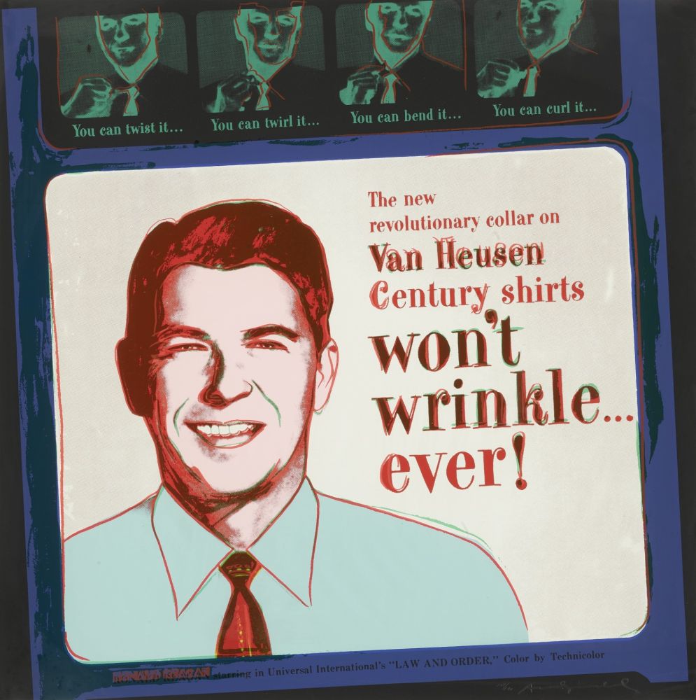Siebdruck Warhol - Van Heusen (Ronald Regan)