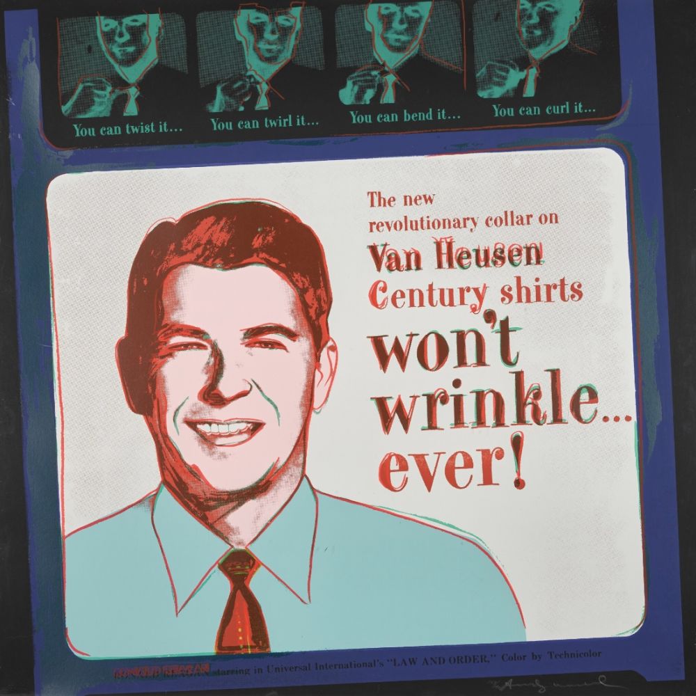 Siebdruck Warhol - Van Heusen (Ronald Regan) (FS II.356)