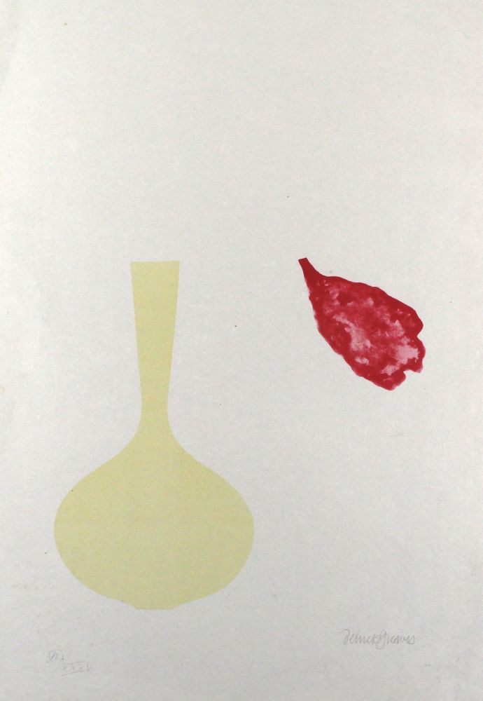 Lithographie Greaves - Vase and Falling Petal