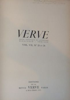 Illustriertes Buch Picasso - Verve 25 et 26