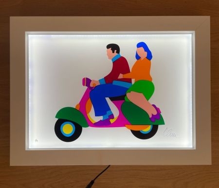 Siebdruck Lodola - Vespa In Love (PVC)