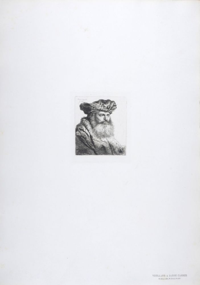 Heliogravüre Rembrandt - Vieillard a barbe carrée