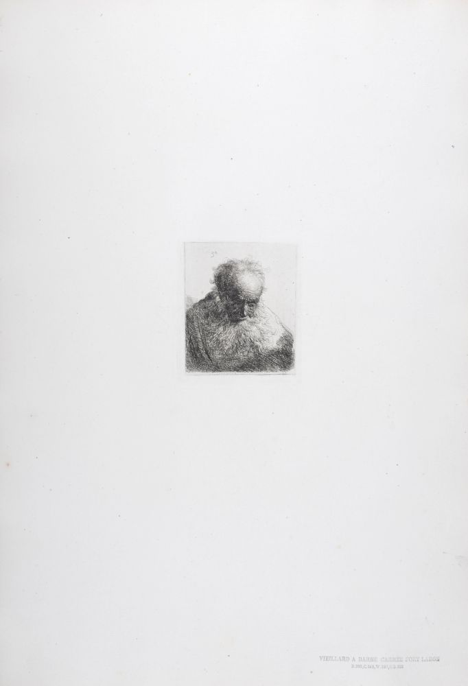 Heliogravüre Rembrandt - Vieillard a barbe carrée fort large