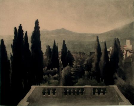 Mezzotinto Ilsted - View from Villa D'Este