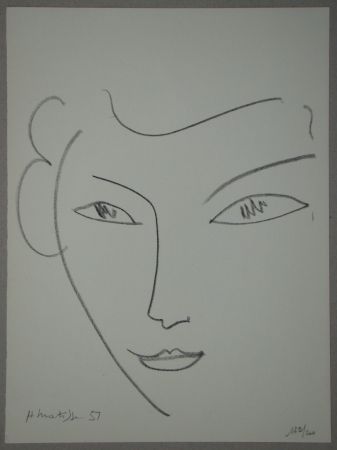 Lithographie Matisse - Visage