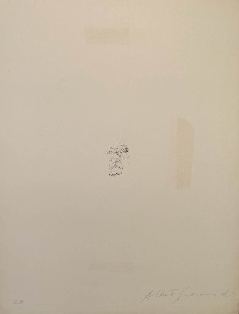 Lithographie Giacometti - Visage de la mère